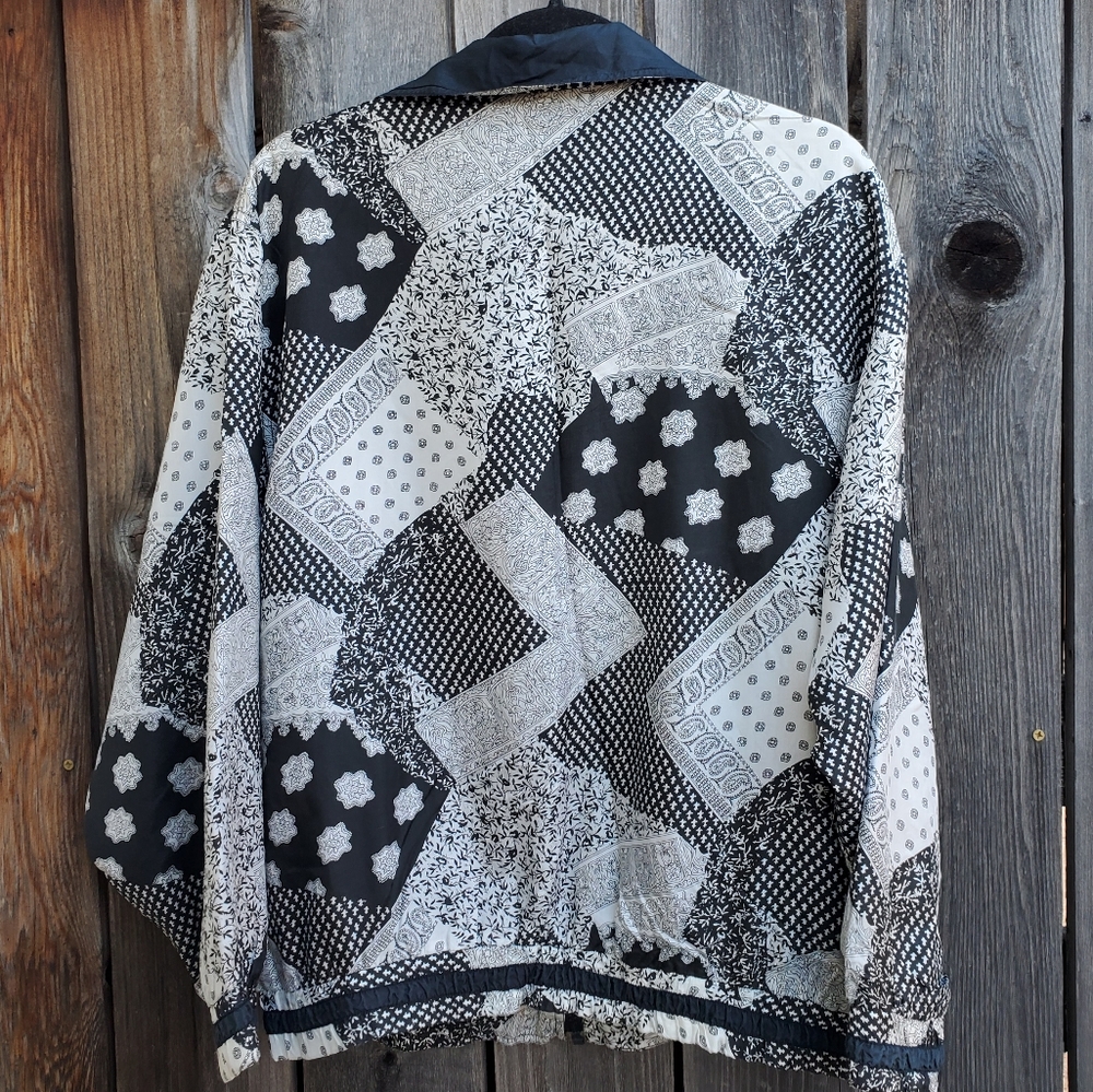 Vintage Silk Patchwork Pattern Jacket - image 5